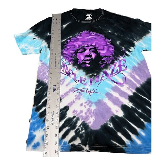 Jimi‎ Hendrix T-Shirt Adult M Purple Haze Tie Dye Blue Festival Rave Colorful - Picture 2 of 7